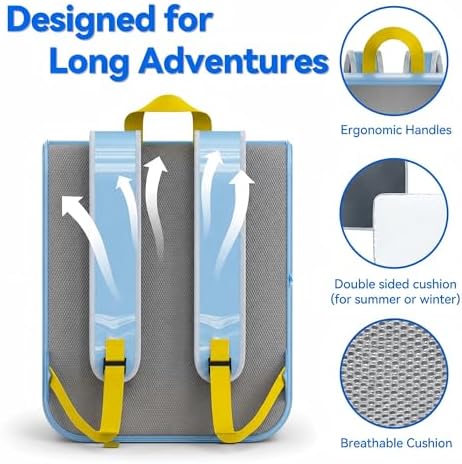 Large Cat Backpack Carrier with Front Window & Super Large Space, Designed for Long Adventures Travel Hiking, Pet Carrier Backpack for Cats Small Puppies up to 16.5lbs, Blue