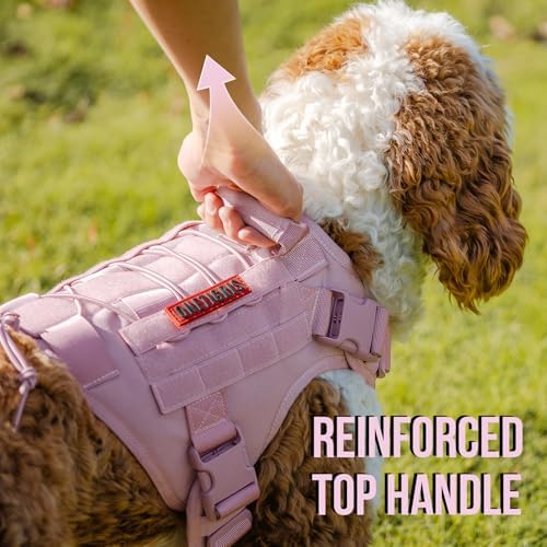 OneTigris Tactical Dog Harness No-Pull Service Vest for Medium Large Dogs