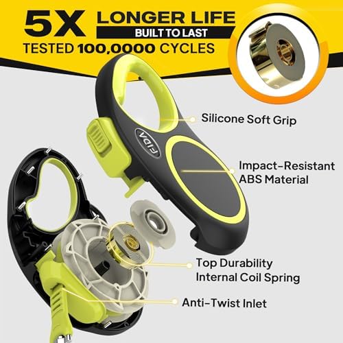 Fida Retractable Dog Leash, Reflective 16ft Heavy Duty Pet Walking Leash for Medium/Large Dog up to 110 lbs, Tangle Free. One-Hand Brake (Large, Neon Yellow)