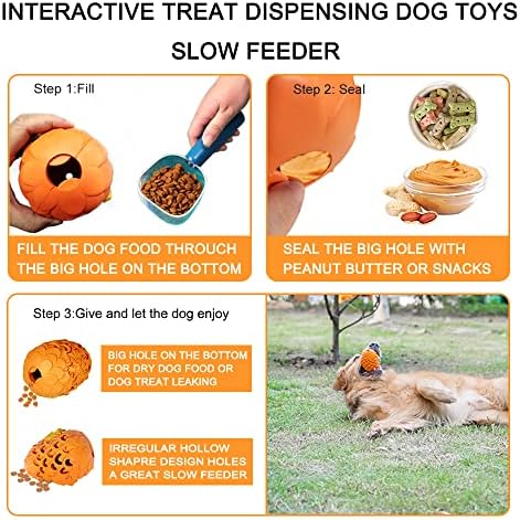 Indestructible Dog Toys for Large Aggressive Chewers - Durable Dragon Egg Dog Toy, Tough Treat Dispensing