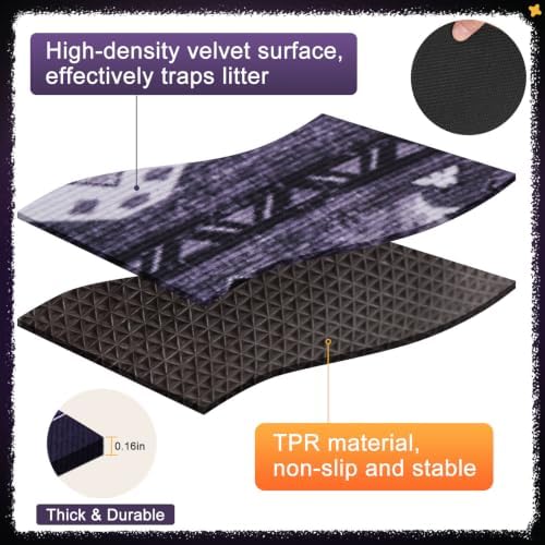 BEAUTYZOO Cat Litter Mat, 28" x 36" Large Litter Trapping Mat, Waterproof