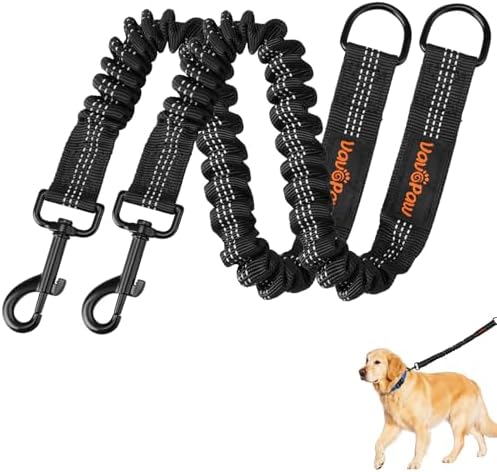 VavoPaw Bungee Dog Leash Extender, Retractable for Large Dogs, 2 Pack