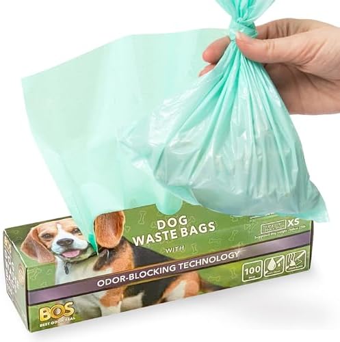 BOS Odor-Sealing Dog Poop Bags for Pet Waste - Disposal Doggy Bags - Scent & Smell Free (Pack of 1)