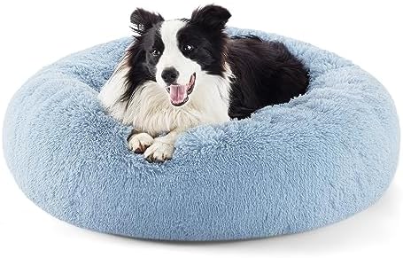 Bedsure Calming Dog Beds Large Sized Dog Donut Washable Pet Bed,36ins