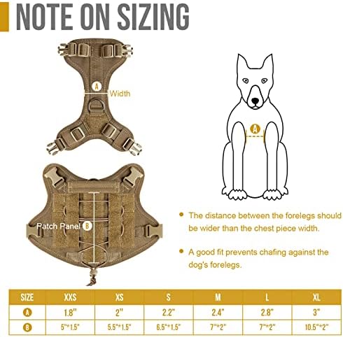 OneTigris Tactical Dog Harness with Handle No-Pull Adjustable for Small Dog