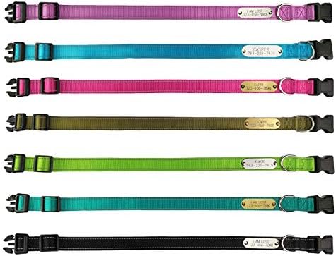 SINYUDUN Personalized Reflective Dog Collars with Customized ID Tags