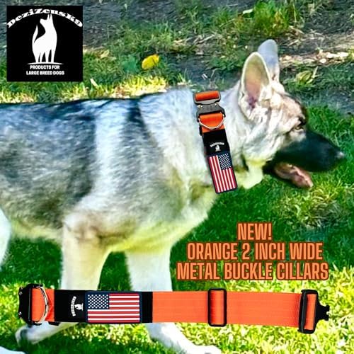 2" Wide Tactical Dog Collar Quick Release Metal Buckle D-Ring M-L-XL Dogs