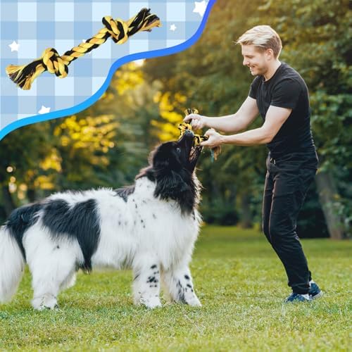 Wettarn 15 Pcs Dog Rope Toys for Medium Large Dogs, Heavy Duty Tug Toys
