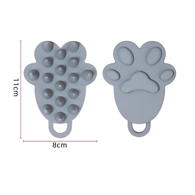 Silicone Pet Grooming Brush, Pet Bath Brush with Shampoo Dispenser, Massage Brush for Cats and Dogs, 2-Pack