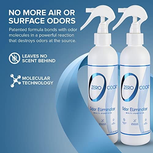 Zero Odor Multi-Purpose Odor Eliminator, Fabric & Room Deodorizer, 2 Pack