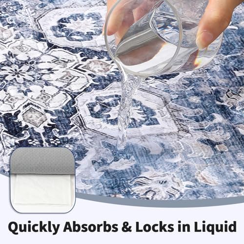 Washable Pee Pads for Dogs and Cats 2 Pack Reusable Puppy Training Pads 36"x24" Super Absorbent Waterproof Dog Training Pads, Non-Slip and Leak-Proof Whelping Pads for Pet Housebreaking Deep Blue