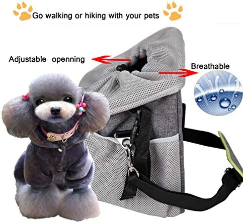 FLR Bike Pet Carrier Front Bicycle Basket Bag Pet Dog Cat Carrier/Booster Backpack Cycling Bag with Padded Shoulder Strap for Small Animals Outdoor Travel Hiking