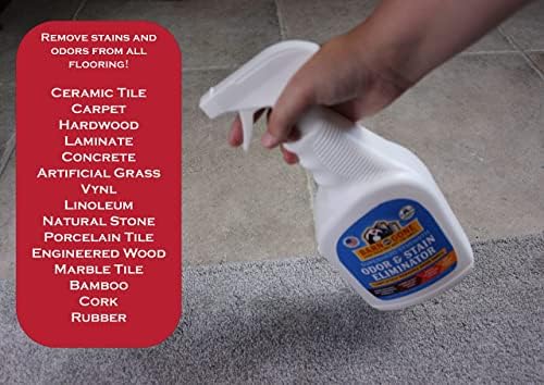 Superhero Strength Stain & Pet Odor Eliminator | Enzyme Carpet Cleaner Spray for Pets | Pet Stain Remover for Dog and Cat Urine Destroyer | Small Pet and Puppy Supplies | Pee Deodorizer