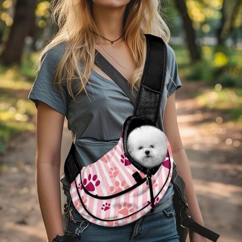 COEQINE Sling Bag Crossbody for Dog Walking Hands-Free Pet Carrier Bag