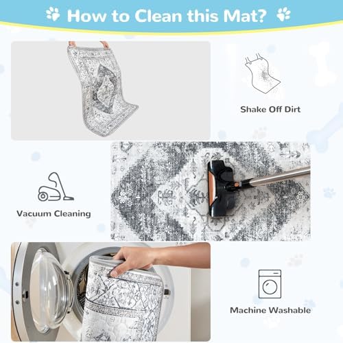 Lahome Reusable Washable Puppy Pads - 2 Pack Super Absorbent & Waterproof Dog Training Mats for Potty, Crate and Floor - Leakproof Pee Pads with Non-Slip Backing (Gray, 36"x48")