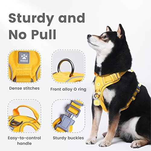 Pawaii No Pull Dog Harness with Pet ID Tag, Reflective Vest