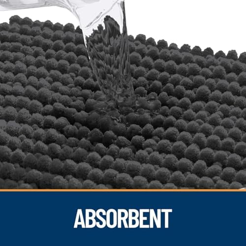 OLANLY Dog Door Mat for Muddy Paws 47x20, Extra Absorbent Chenille Mud Mat