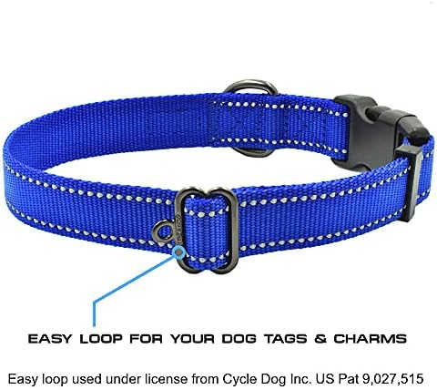 Max and Neo NEO Nylon Buckle Reflective Dog Collar - We Donate a Collar to a Dog Rescue for Every Collar Sold (Small, RED)
