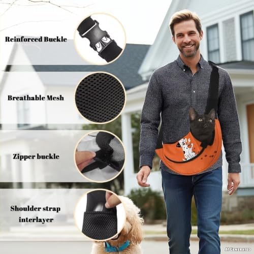 COEQINE Small Dog Crossbody Sling Walking Bag Pet Carrier for Small Pets