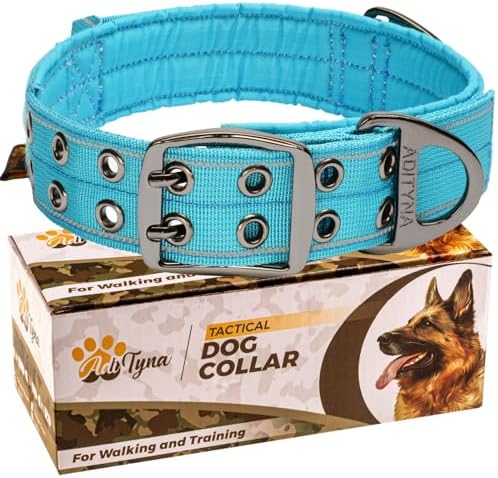 ADITYNA Heavy Duty Dog Collar for Medium Dogs with Traffic Handle
