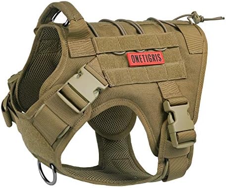 OneTigris Tactical Dog Harness with Handle No-Pull Adjustable for Large Dog