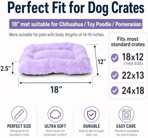 Dog Crate Mat for Extra Small Dogs for Crate/Floor/Car