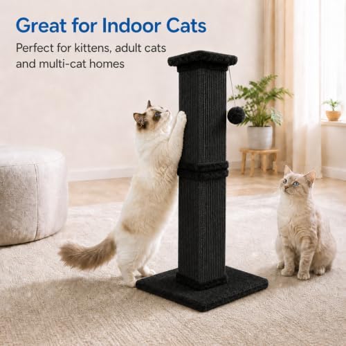 Cat Scratching Post for Indoor Cats, Sisal Cat Scratcherl, 32 Inch
