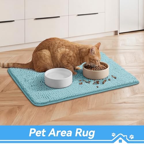 Bcoimo Super Absorbent Cat Door Mat, 24"*17" Anti Slip Mat for Muddy Paws