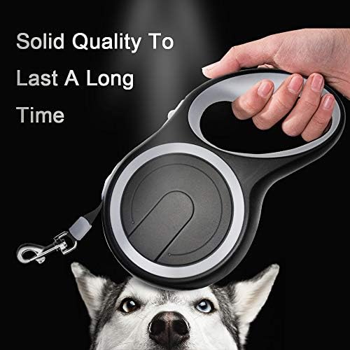 Retractable Dog Leash, 16ft Small Medium Breed - Walking Jogging Leashes - Perfect for Puppy Up to 44lb - One Button Brake & Lock, Comfortable Handle, Tangle Free and Anti-Slip for Girls