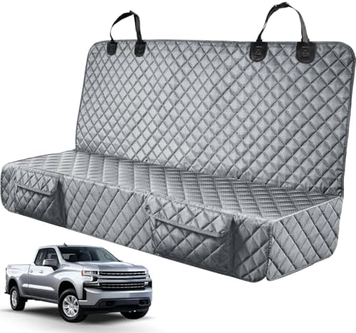 PETICON Dog Car Seat Cover for Back Seat, Rear Bench Seat Cover for Trucks
