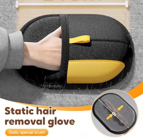 2025 Thickened Strong Pet Hair Removal Glove for Cats & Dogs, Electrostatic Gloves for Pet Grooming, Reusable Quick De-Shedding Gloves for Couch, Clothing, Carpet, Furniture, Car Seats (1pc)