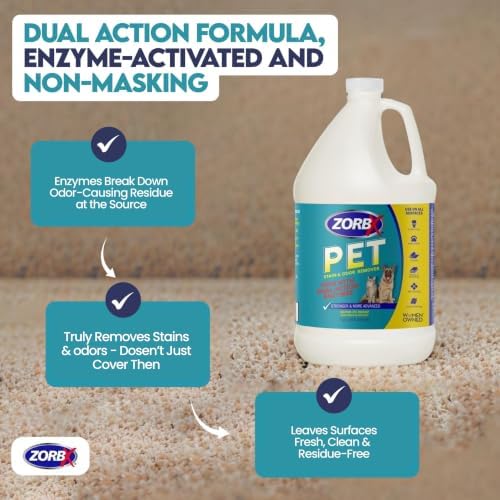 ZORBX Dual Action Pet Stain & Odor Remover 128 oz Refill