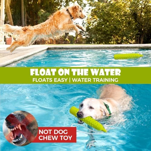 BINGPET Dog Float Bumper Toy,10.8" Lightweight Bumper for Water Fetch Outdoor,Floating Dog Water Toys for Medium Large Dogs,Fetch Rope Pet Toy Dock Diving Retrieving Dummy for Pool/Beach/Lake