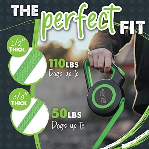 Mighty Paw Retractable Dog Leash, Heavy Duty for Small, Medium & Large Dogs