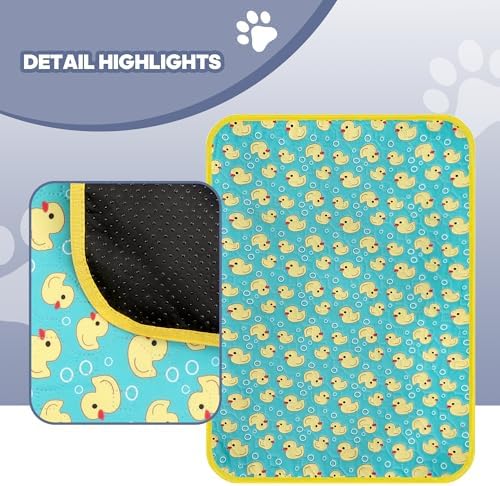 4'Pcs Washable Pee Pads, Reusable Puppy Pet Training Pads, Waterproof Dog Crate, Whelping Pad, Non-Slip Protects Against Urine Leakage Green Medium