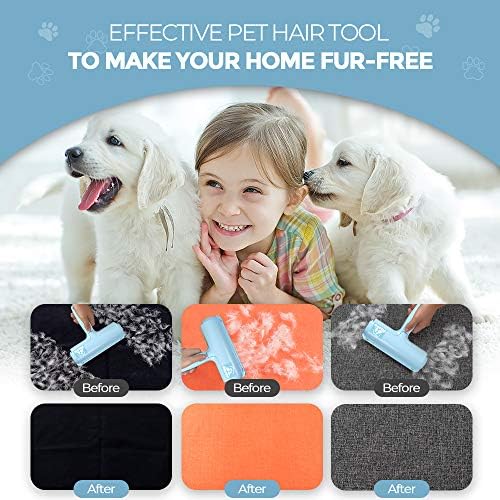 DELOMO Pet Hair Remover Roller, Reusable Lint Roller for Dog and Cat Hair