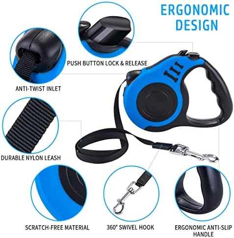 Pak Pooch Pack - Retractable Leash, Water Bottle, Paw Cleaner, Poop Bags - Small Dog Leash, Portable Dog Water Bottle