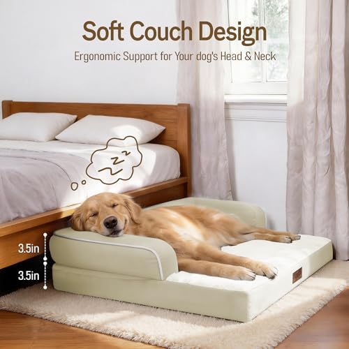 Comfort Expression Orthopedic Waterproof Jumbo Dog Bed for Giant Dogs