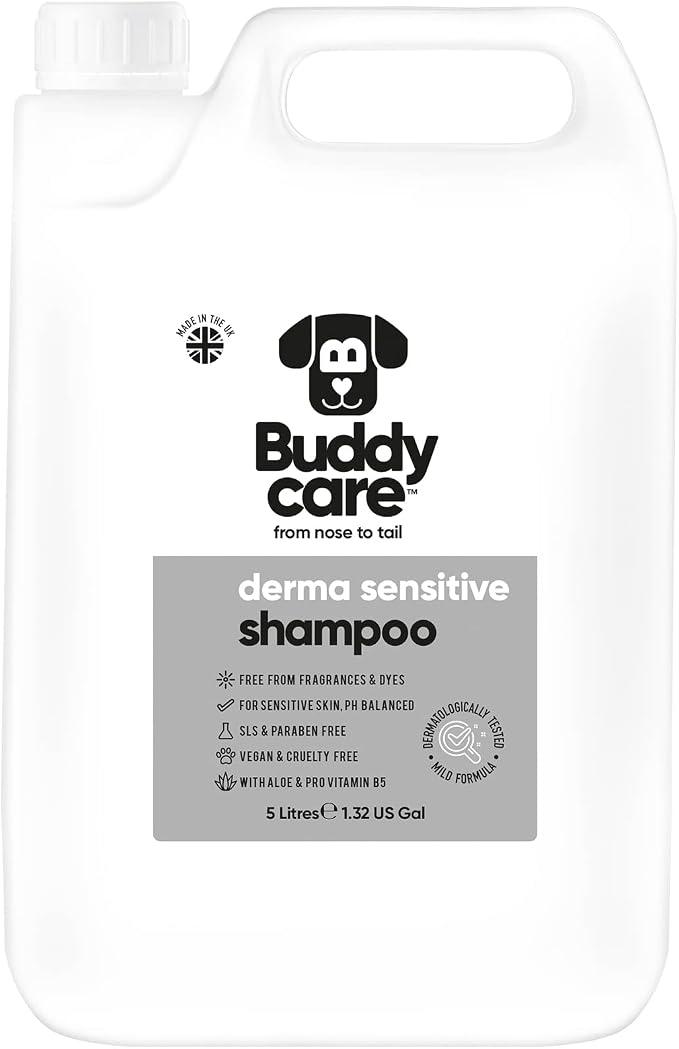 Buddycare Derma Sensitive Dog Shampoo with Aloe Vera and Pro Vitamin B5 (169.07oz)