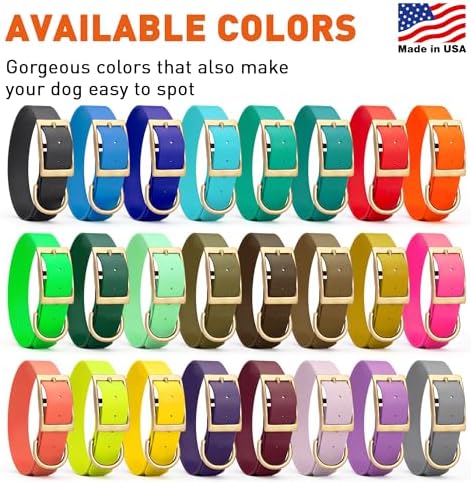 Viper Biothane Heavy Duty Waterproof Dog Collar Strong Coated Nylon Webbing w/Solid Brass Hardware Odor-Proof for Easy Care to Clean High Performance Fits Small Medium or Large Dogs, Amethyst Purple