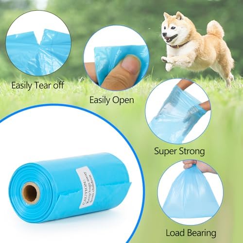 Dog Poop Bags Rolls: Large Leak Proof Hands Stay Clean Easy Tear 1140Count