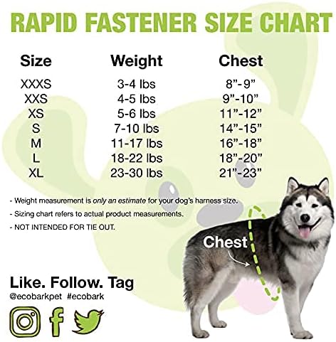 EcoBark Step in Dog Harness - Eco-Friendly Teacup Dog Harnesses for XS and Small Dogs - Reflective and Adjustable Mini Body Halter Vest -Tiny Soft Mesh Toy Breed Harness (Red, XS)