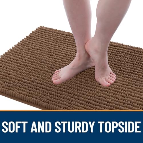 OLANLY Dog Door Mat for Muddy Paws 47x24, Extra Absorbent Chenille Mud Mat