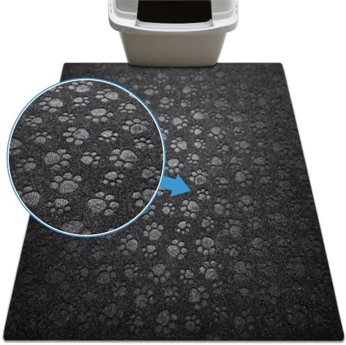 Drymate Cat Litter Box Mat, Litter Trapping Mat, Black, 28x34 XL