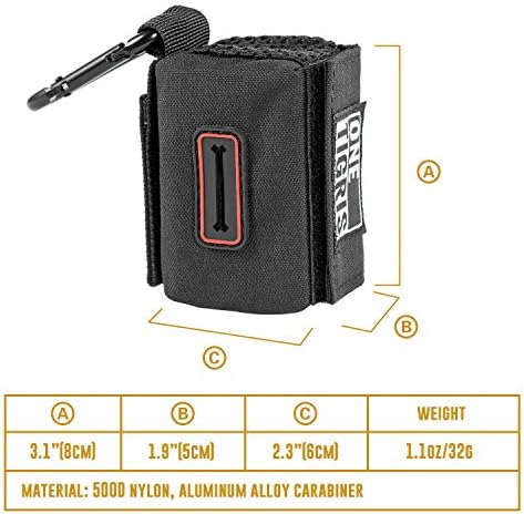 OneTigris Waste Bag Dispenser Mini Pouch Holder for Dog Cat Poop Bag & Baby Diaper Bag (Black)