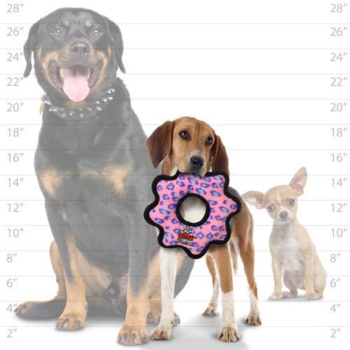 TUFFY® : 2 Pack Gear Ring Dog Toy: Ultra Durable Plush Toy with Multiple Layers & Reinforced Seams, Washable and Floats, Original Construction