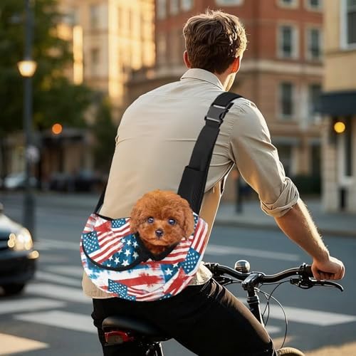 COEQINE Personalized Dog Carrier Sling for Small Dog 3-10 Ibs, Women Purse Walking Fit Small Medium Dogs Cat Brethable Fire Flame Black Red Custome Name Print Purry Crossbody Pouch for Travel