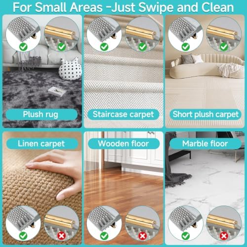 Carpet Rake for Pet Hair Removal Tool, Reusable Pet Hair Remover Broom