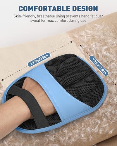 2 Pack Pet Hair Removal Glove, Five-Finger Tool for Dogs and Cats