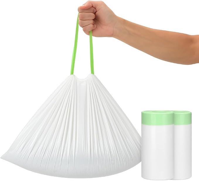 Thickened Extra Large Cat Litter Box Liners 37" x 17", 40 Count Kitty Waste Bags with Drawstring – Heavy Duty Tear-Resistant Waterproof Pre-Separated Cat Litter Pan Liners for Easy Cleanup
